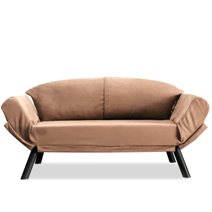 Atelier Del Sofa Genzo - Sofá cama de 2 plazas - Marrón claro Atelier Del Sofa Genzo - Sofá cama de 2 plazas - Marrón claro